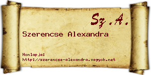Szerencse Alexandra névjegykártya