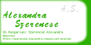 alexandra szerencse business card